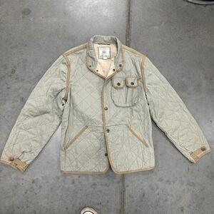 Vintage Orvis Men's L Hunting Field Chore Coat Barn Jacket Gray Pockets RARE